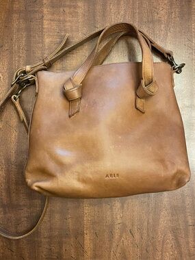 Able Tan Leather Crossbody Bag
